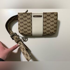 Michael Kors Brown and Cream Belt Bag